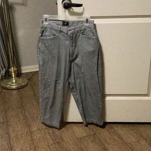 Lee Black and White Checkered Ankle Pants